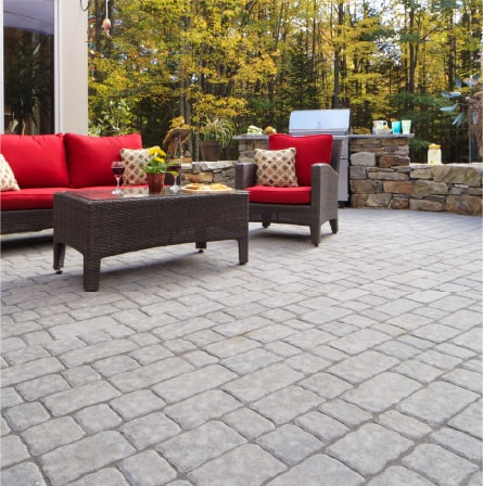 Patio furniture on Stone Patio