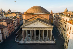 Roman Pantheon, made entirely of concrete
